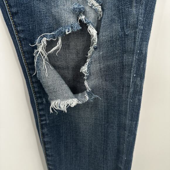 Buckle Black Jeans Womens 28 Blue Skinny Fit 53 Stretch Ankle Midrise Rips - Picture 4 of 15